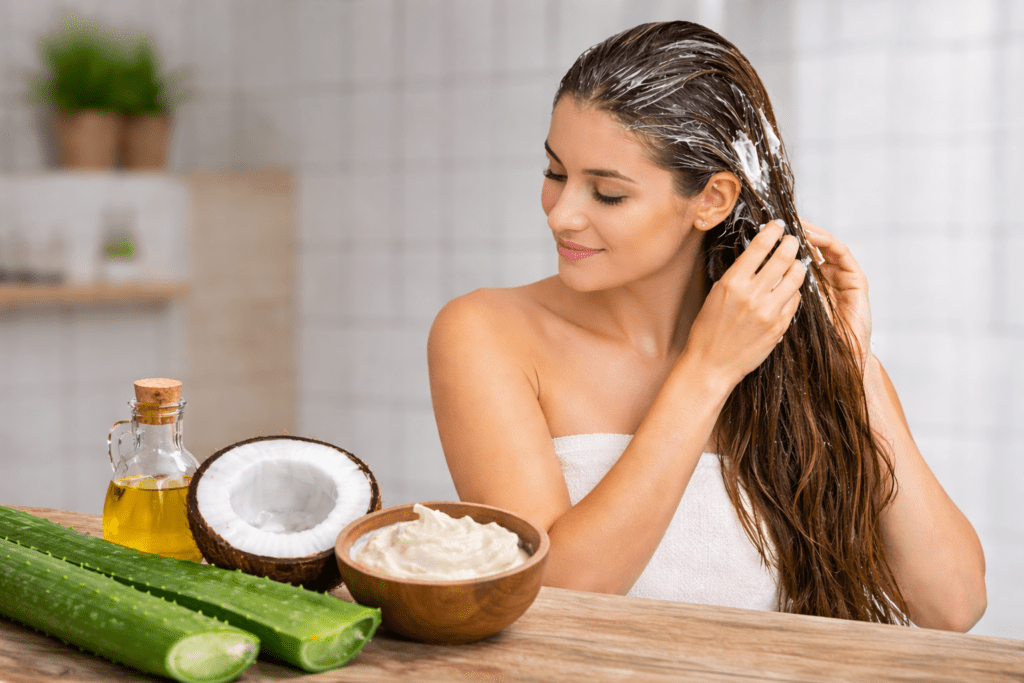 Natural beauty treatment moment