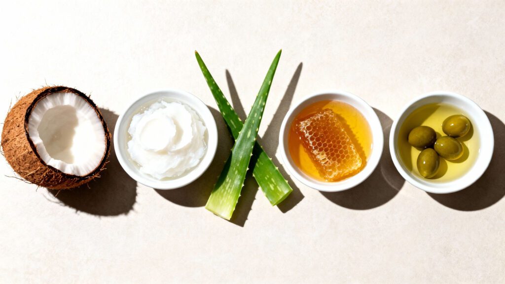 Natural remedies for dry hair using oils and aloe vera for hydration