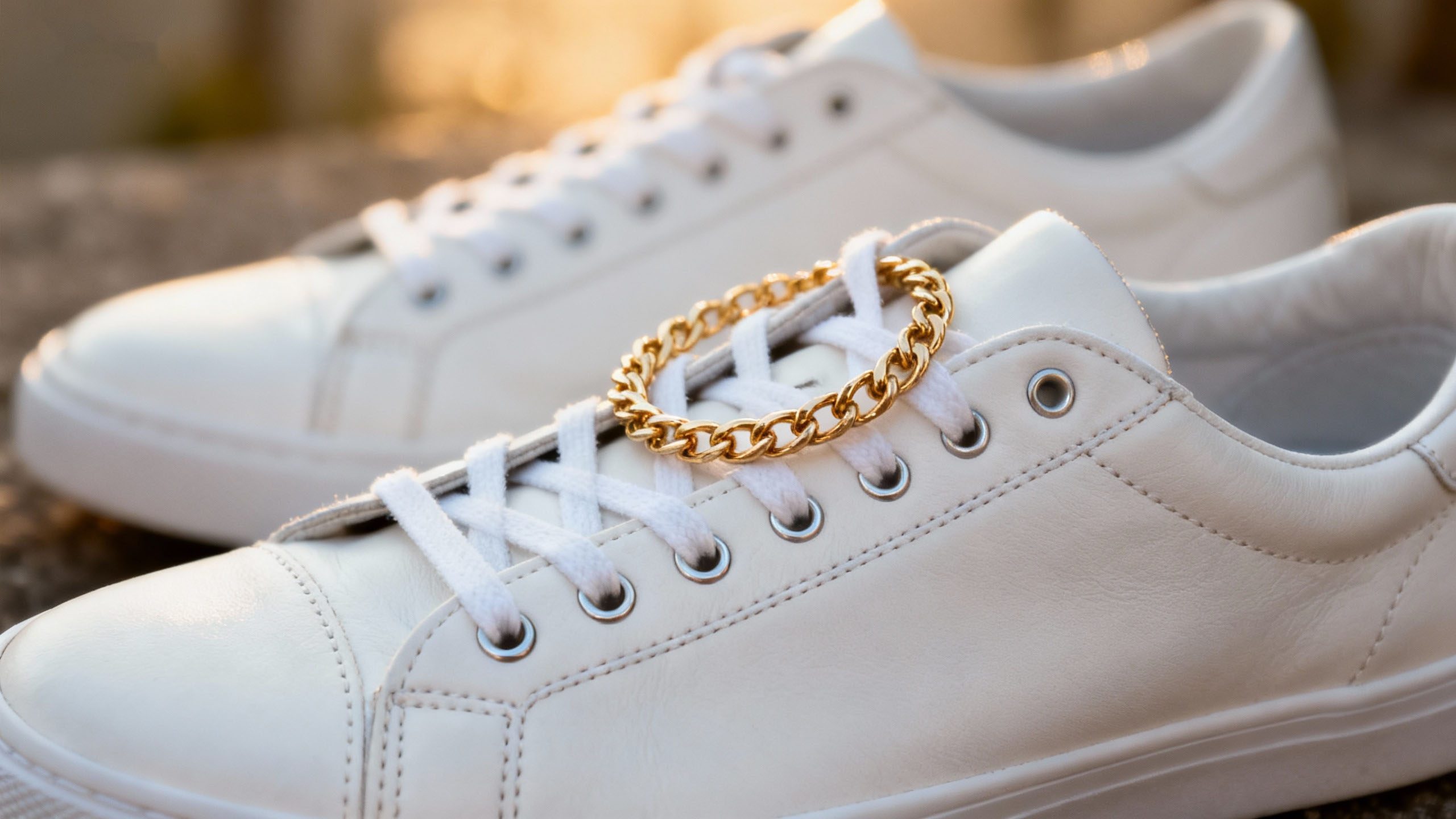 Casual Shoes and Accessories Detail Casual shoes and minimal accessories that elevate simple outfits