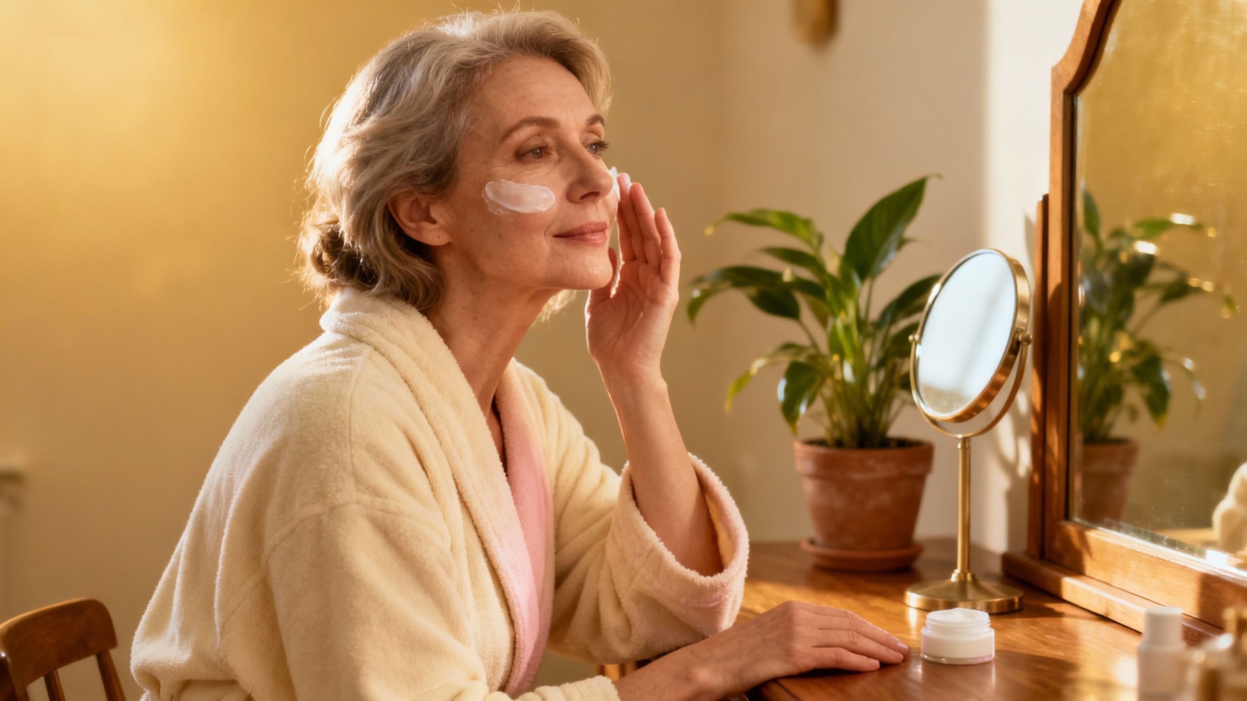 Hydration routine supporting natural beauty as skin matures