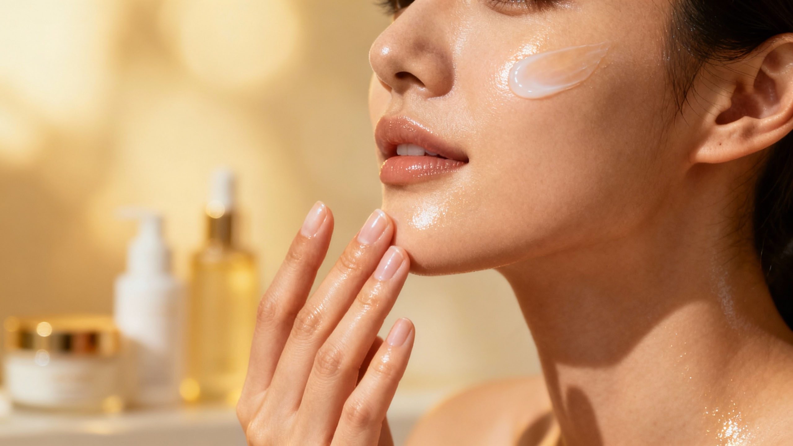 Consistent hydration routine for achieving a natural glow