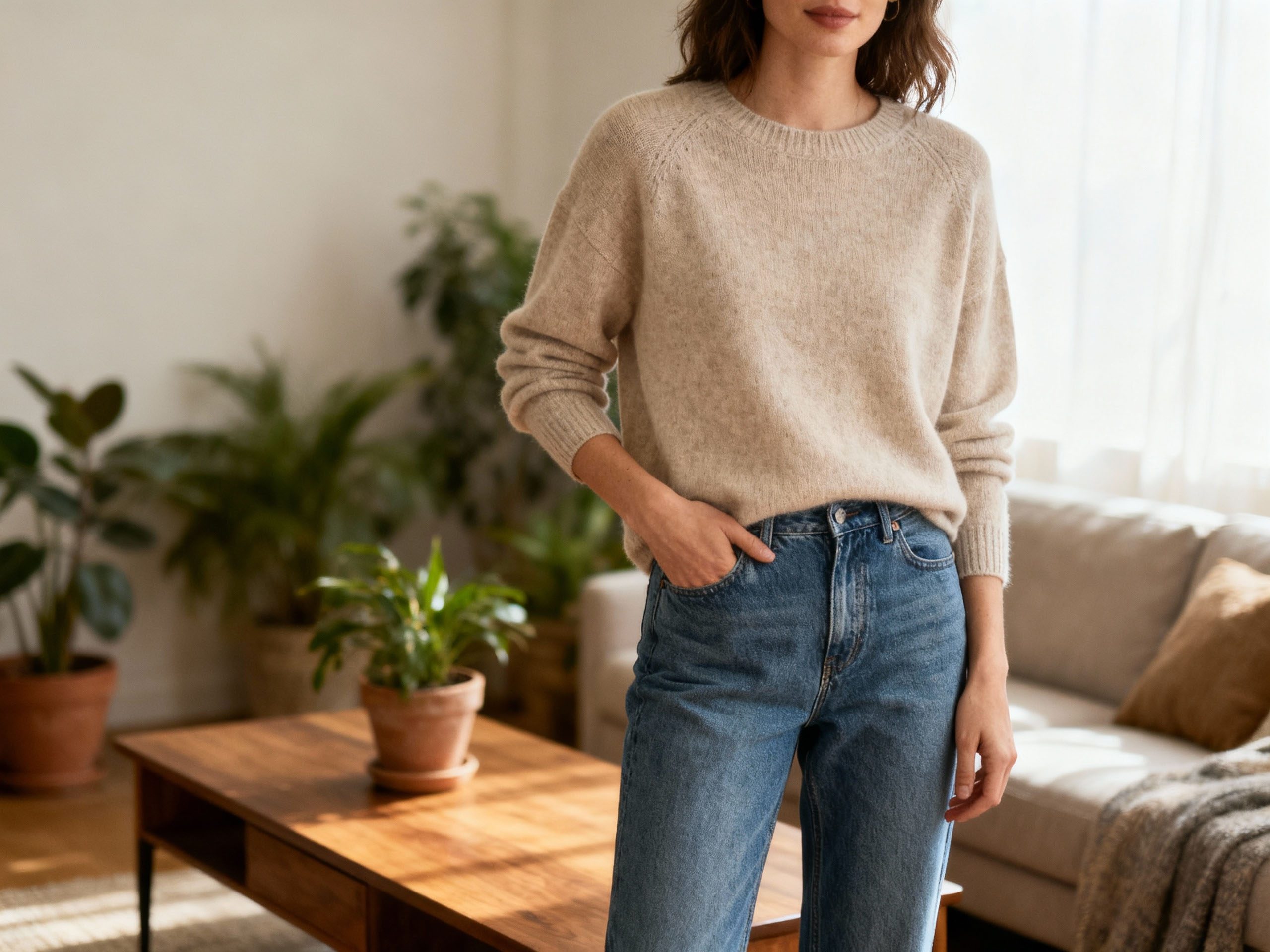 Lightweight casual sweater styled for everyday wear