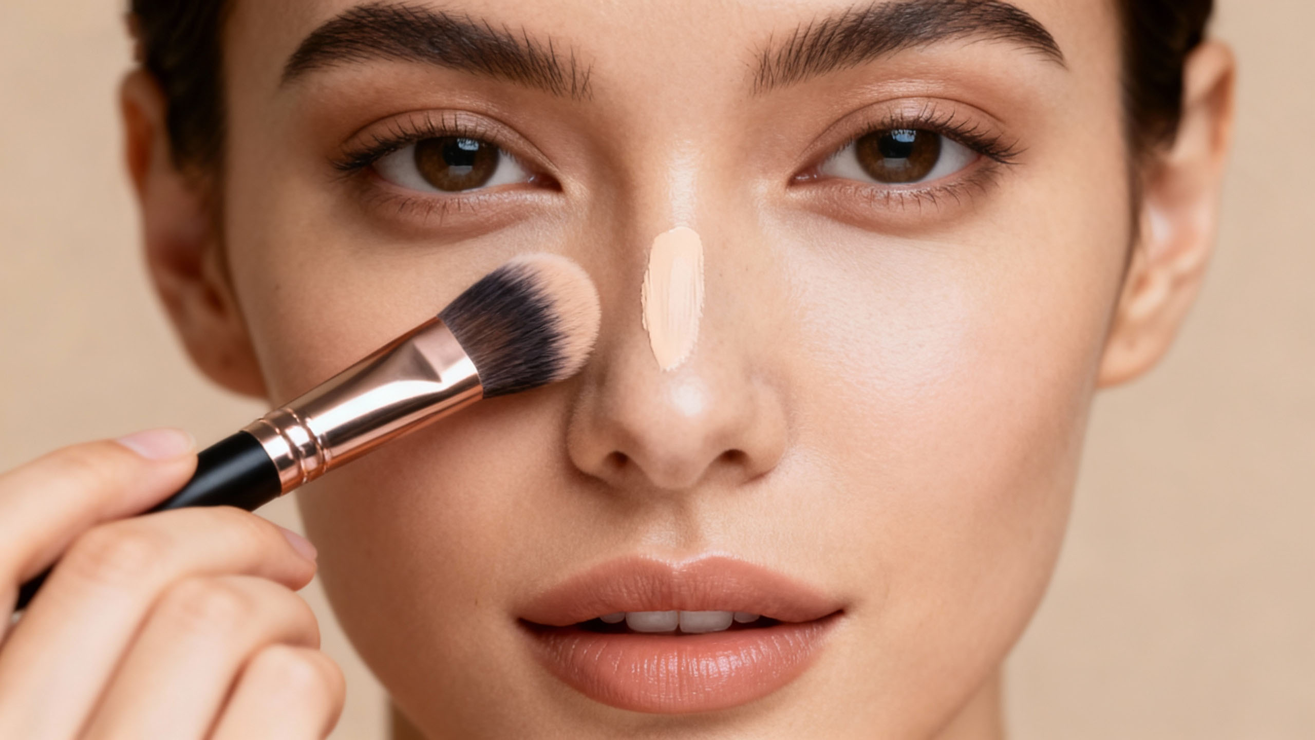 Applying matte primer to control oil and shine