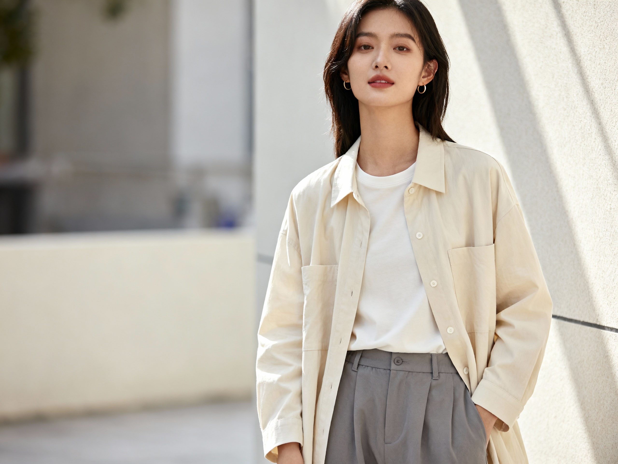 Casual outfit styled with an overshirt