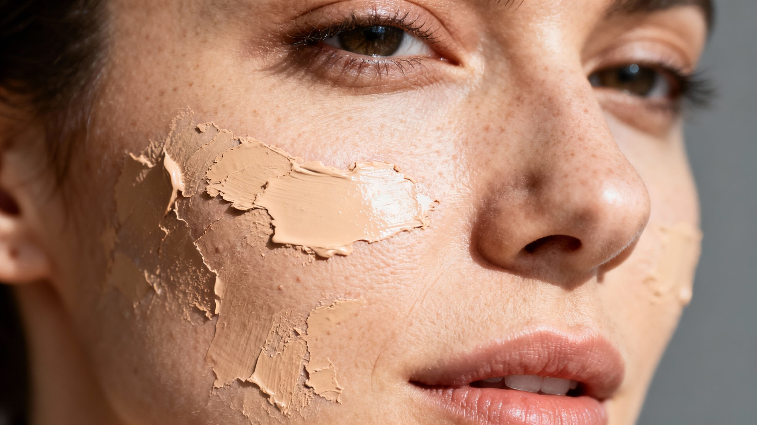 Skipping skin preparation before applying foundation