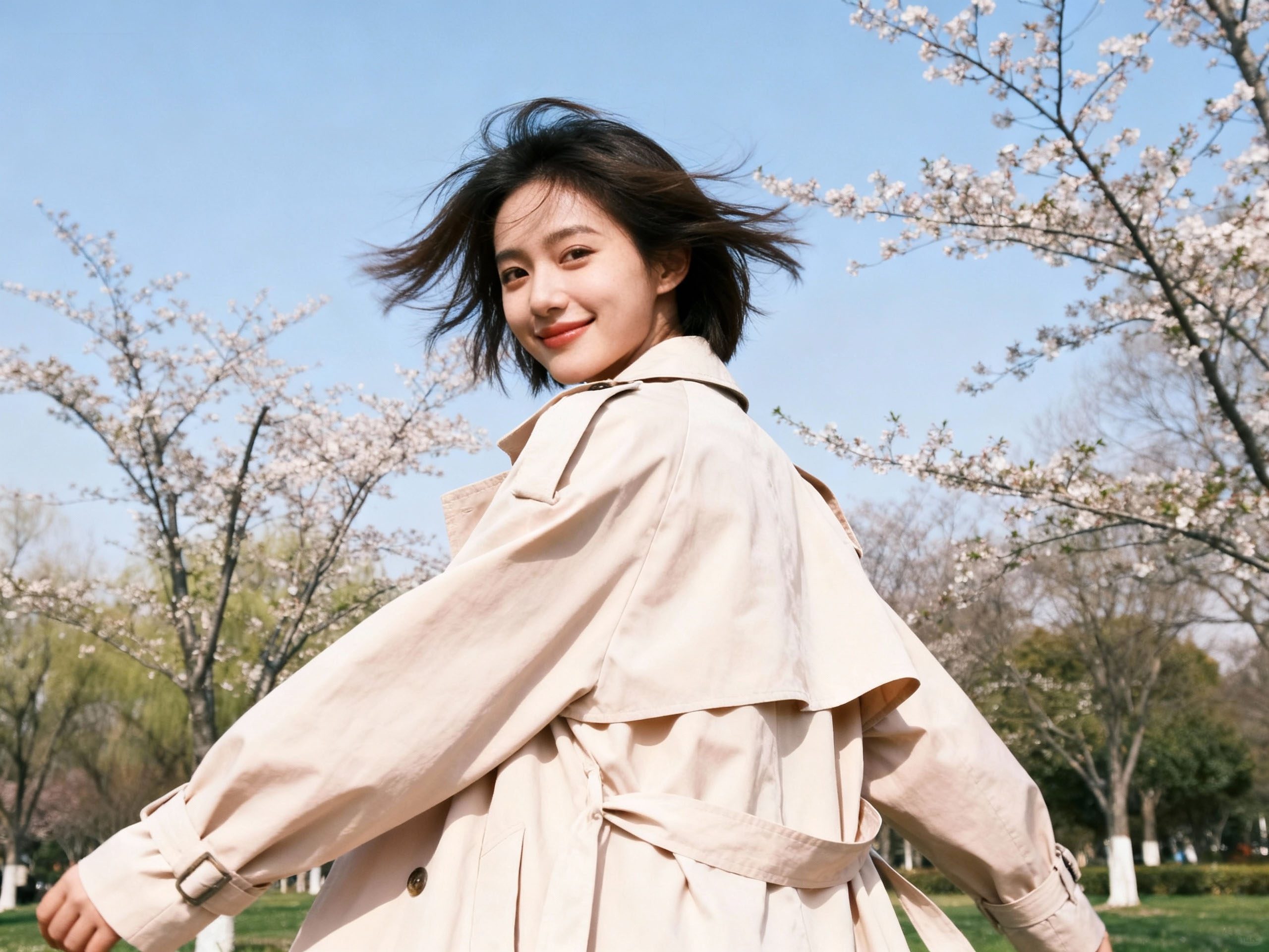 Spring Wind Protection Spring outfit protecting against wind