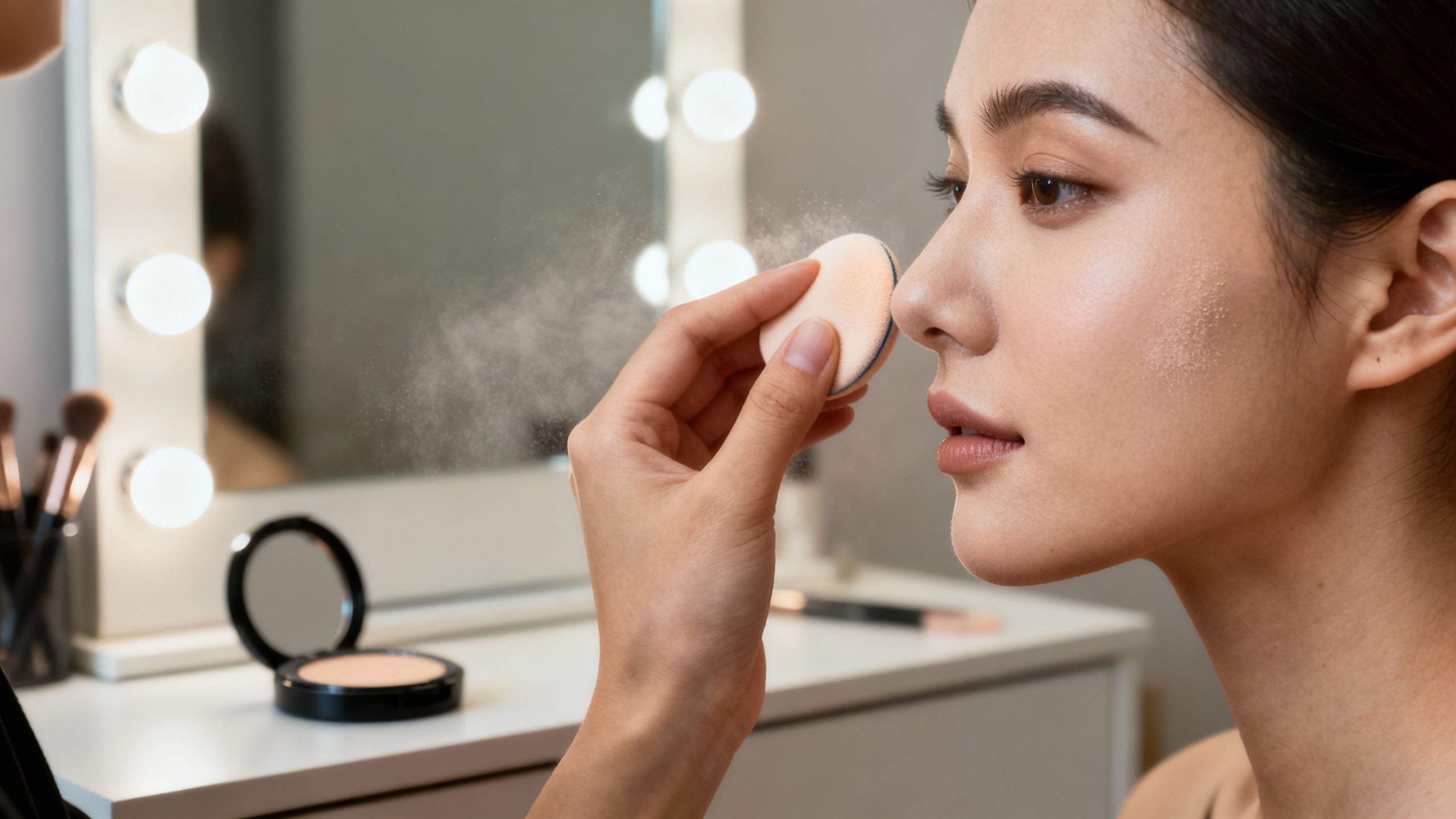 Strategic setting of foundation for all-day wear