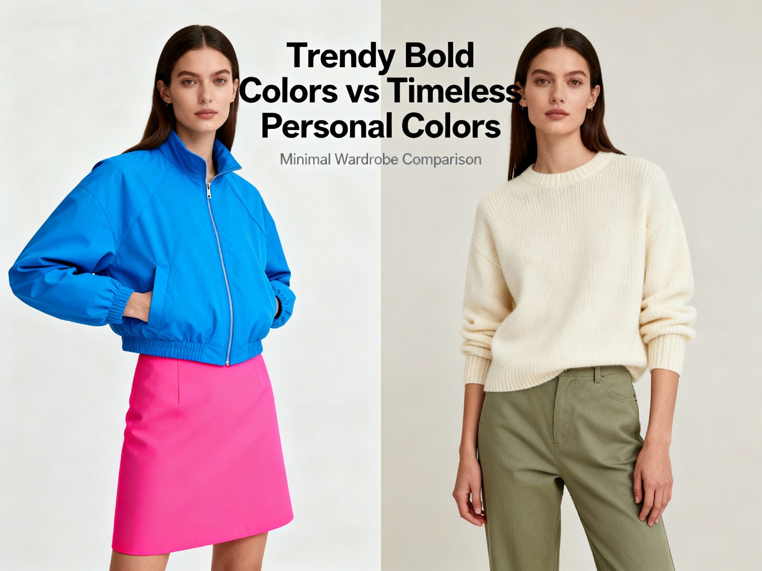 Comparison between trendy colors and personal flattering colors