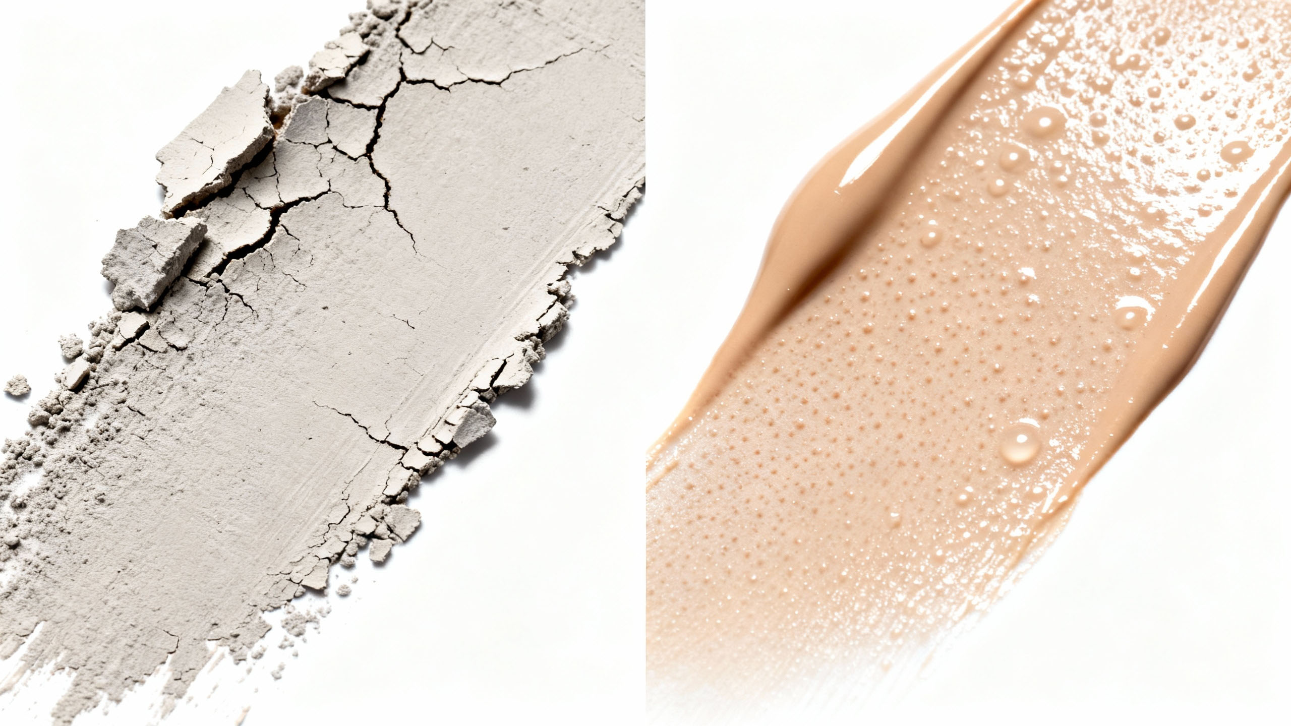 Using the wrong foundation formula for skin type