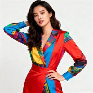 woman wearing coordinated color outfit