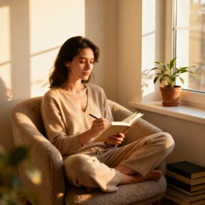 woman practicing healthy daily habits
